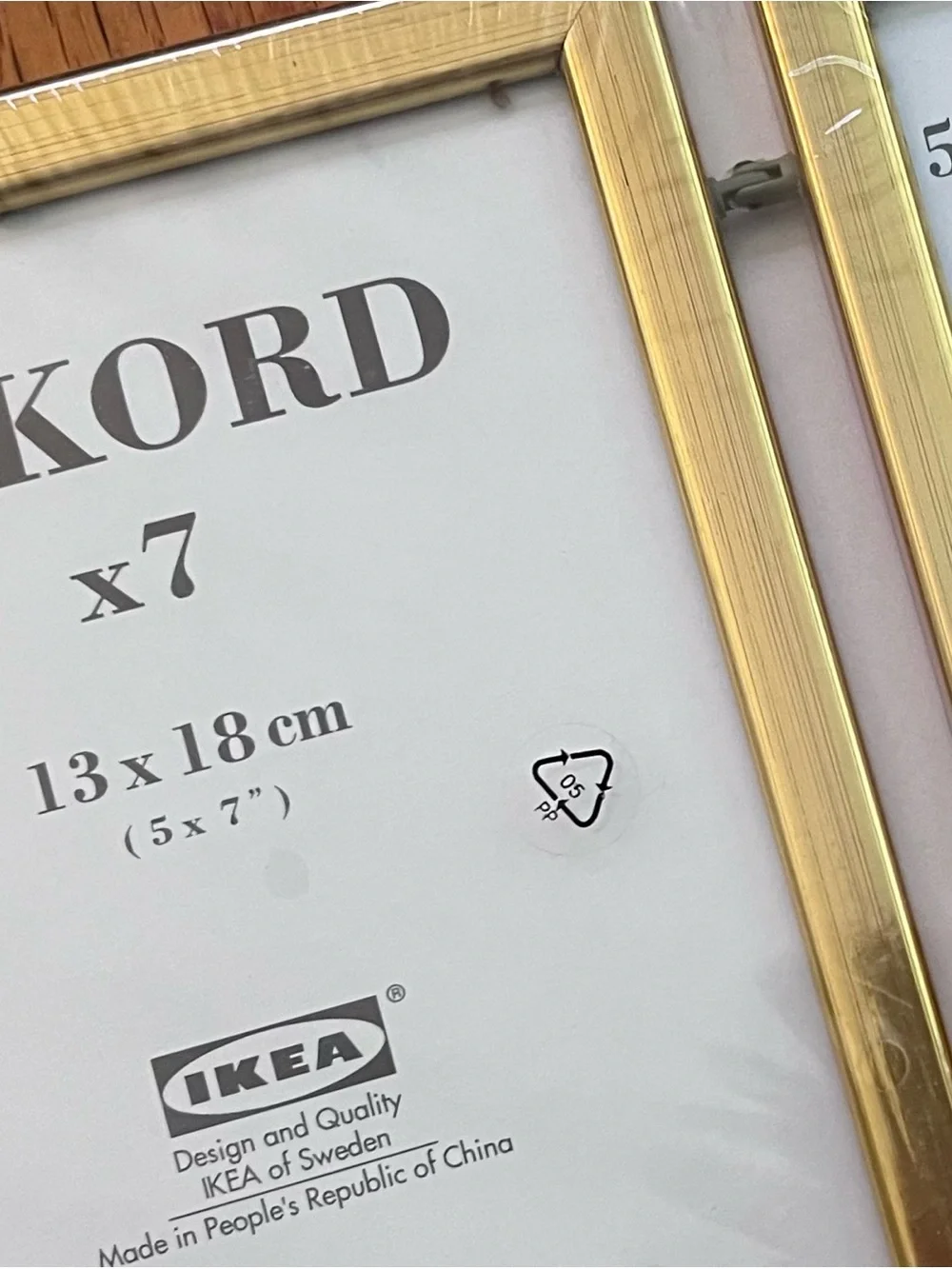 IKEA REKORD Gold Triptych 5x7 Center Multi-Opening Photo Frame- Rare Vintage NEW